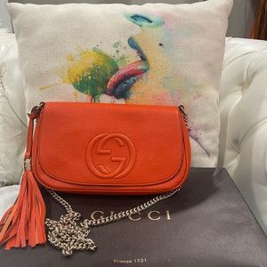 Authentic Gucci soho orange crossbody
